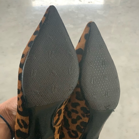 TABITHA SIMMONS Leather Pony-hair Kitten Heels - Picture 3 of 5